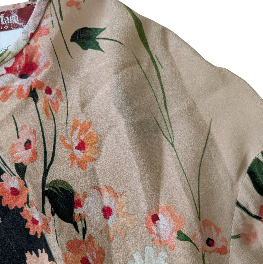 MaxMara Semi Sheer Silk Top Size 42/12