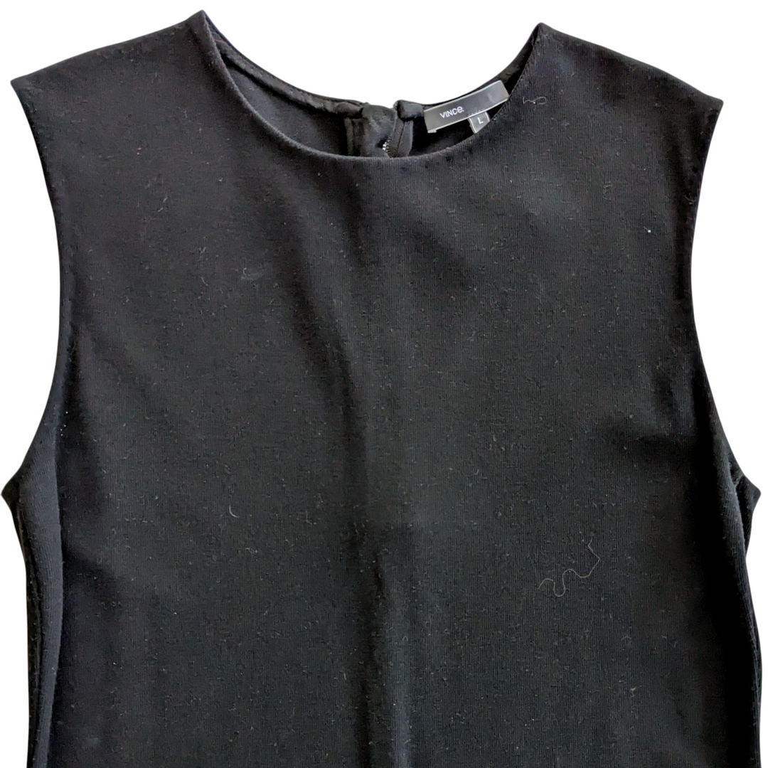 Vince Black Knit Sheath Dress Size Large