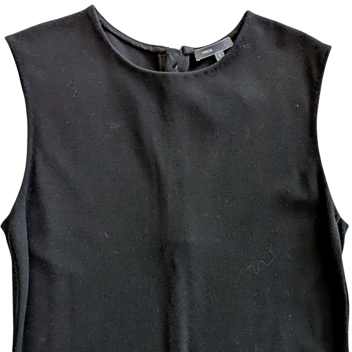 Vince Black Knit Sheath Dress Size Large