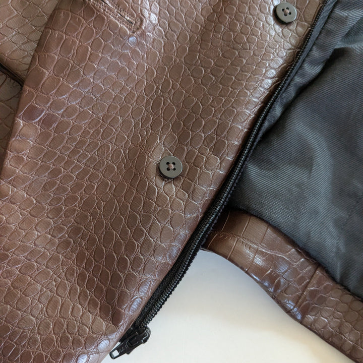 Veronica Beard Cooke Dickey Blazer Vegan Leather