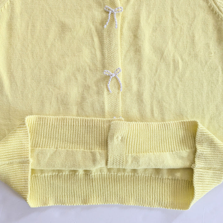 Zara Short Sleeve Yellow Cardigan Size Medium