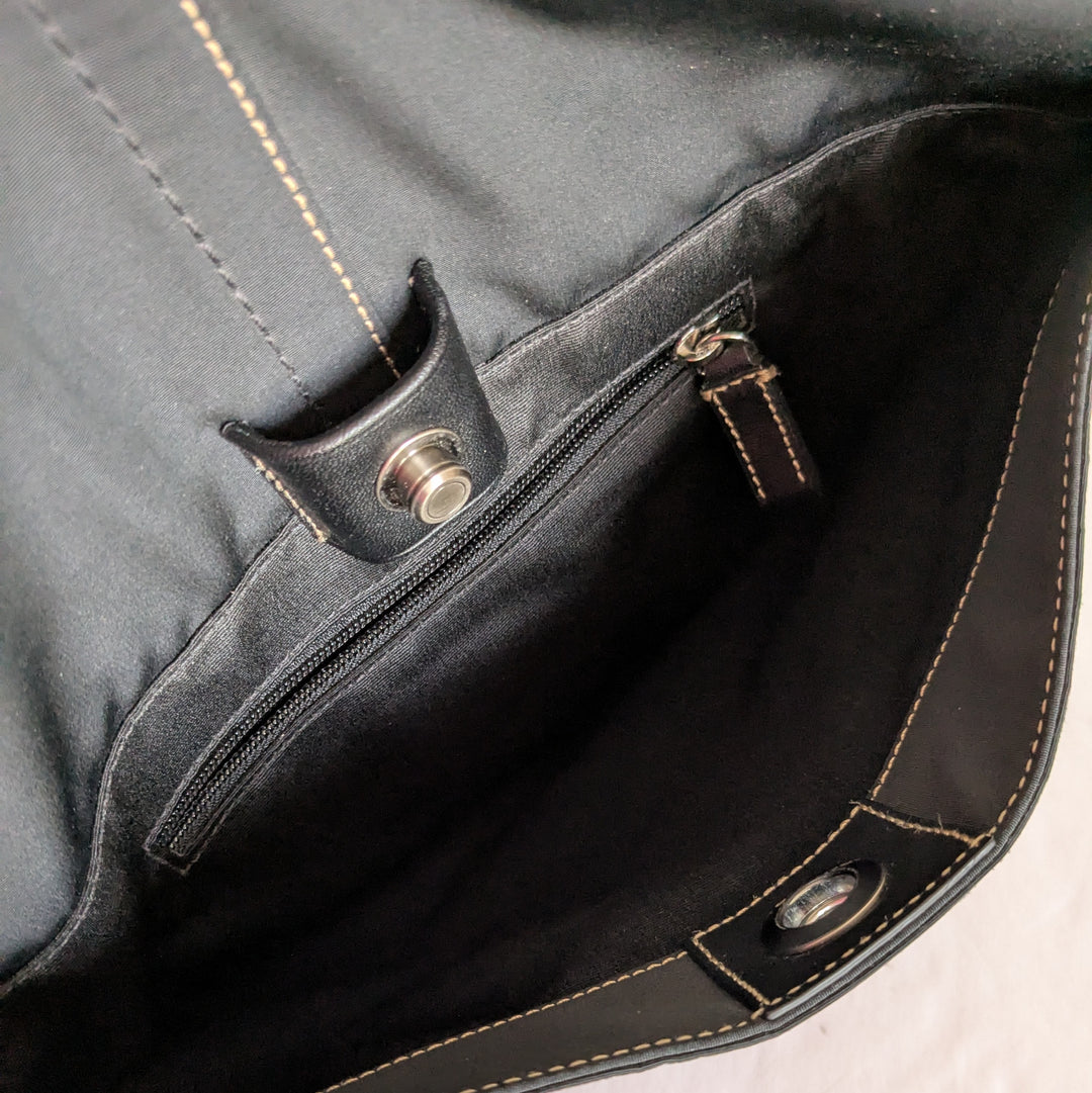 Vintage Coach Nylon and Leather Messenger Bag