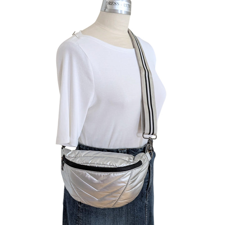 Think Rolyn Little Runaway Silver Belt Bag
