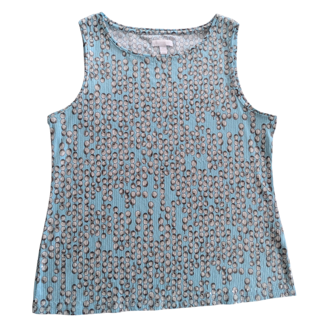 Charter Club Sequin Tank Top Size XL