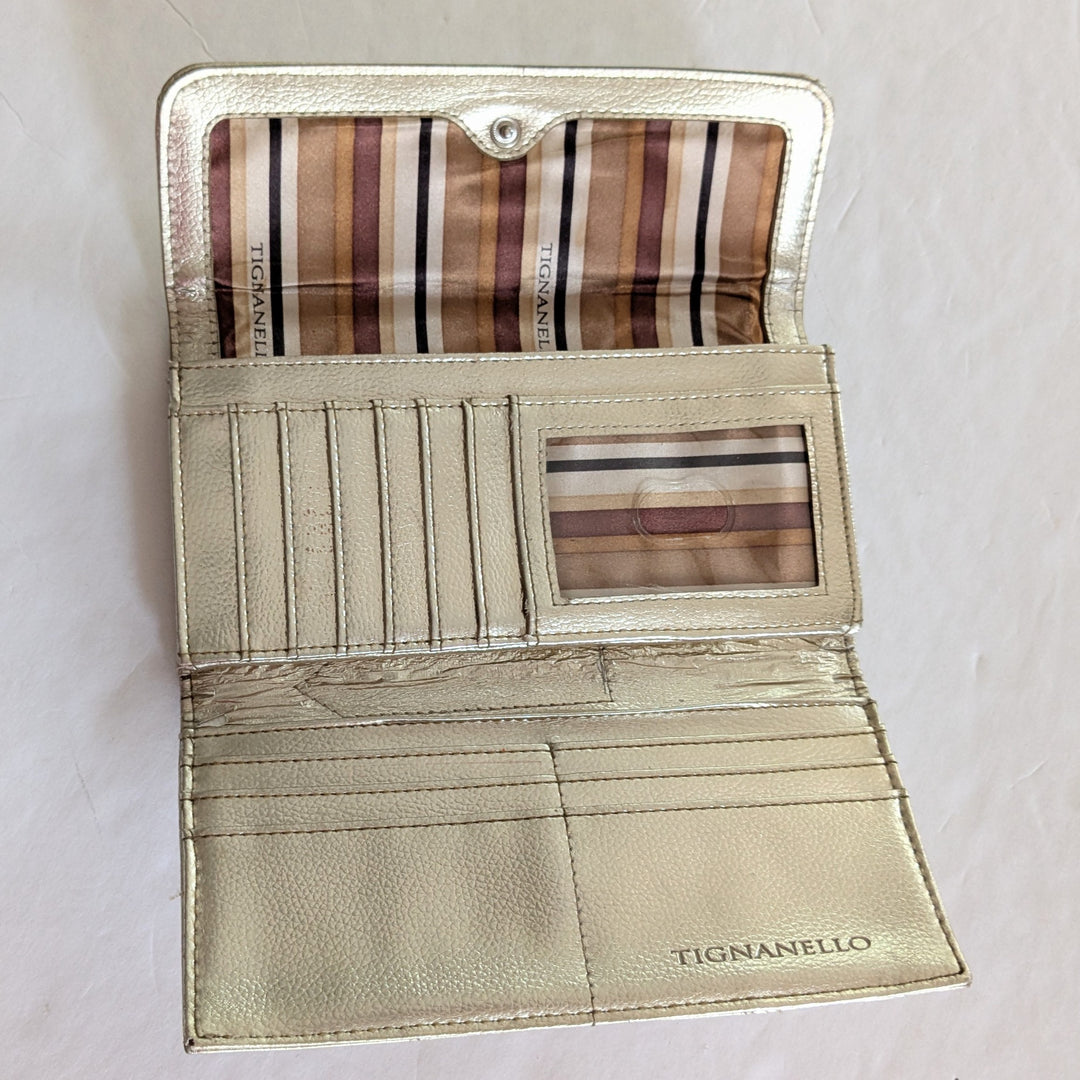 Tignanello Gold Leather Wallet