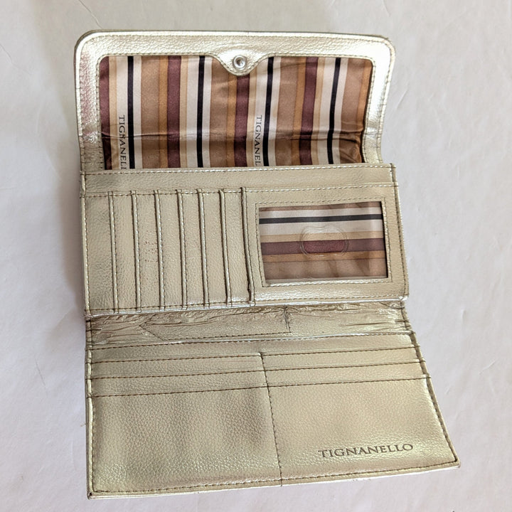 Tignanello Gold Leather Wallet