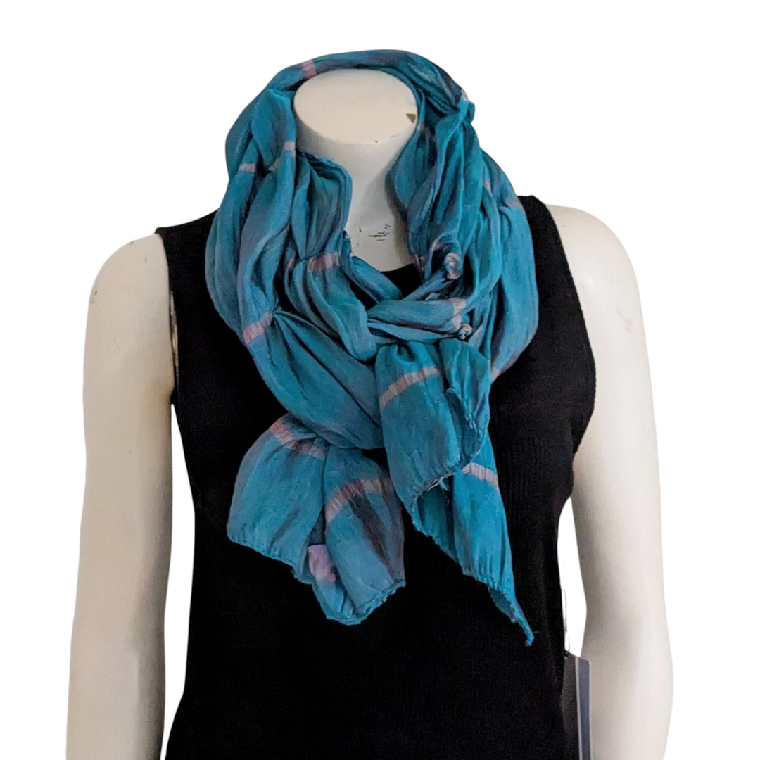 Cha Chi Turquoise Crinkle Scarf