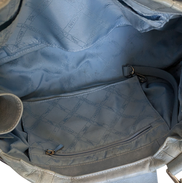 Longchamp Vintage Idole Blue Leather Bag