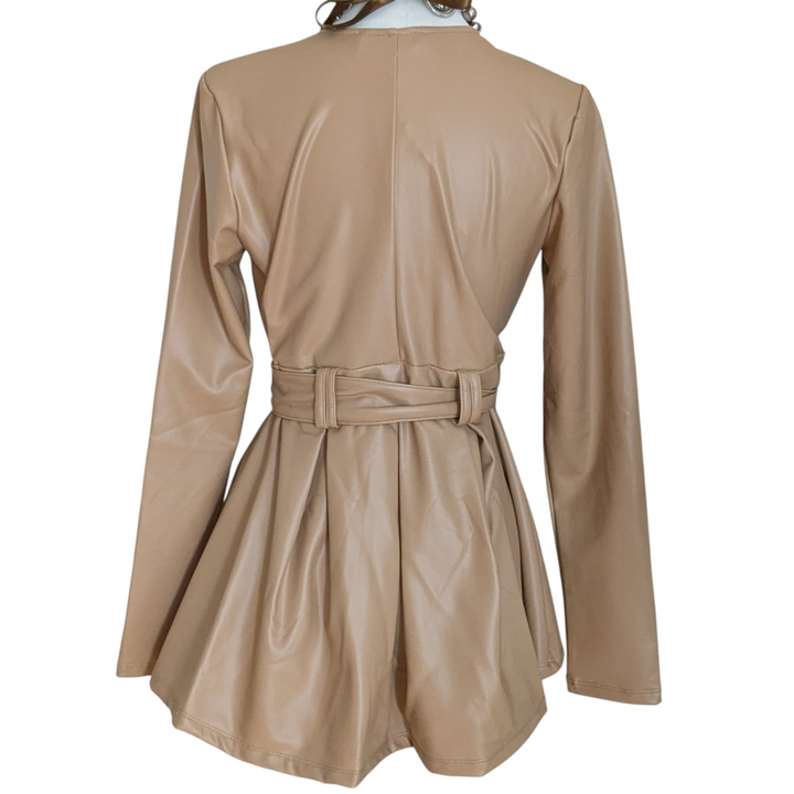 OMG Vegan Leather Blazer Size Small