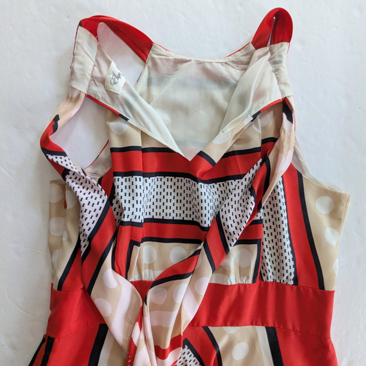 Eliza J Poppy Scarf Print Maxi Dress Size 12