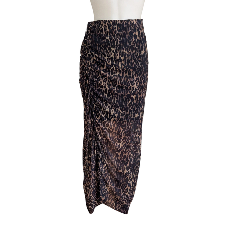 All Saints Nora Animal Print Skirt Size 10 NWT