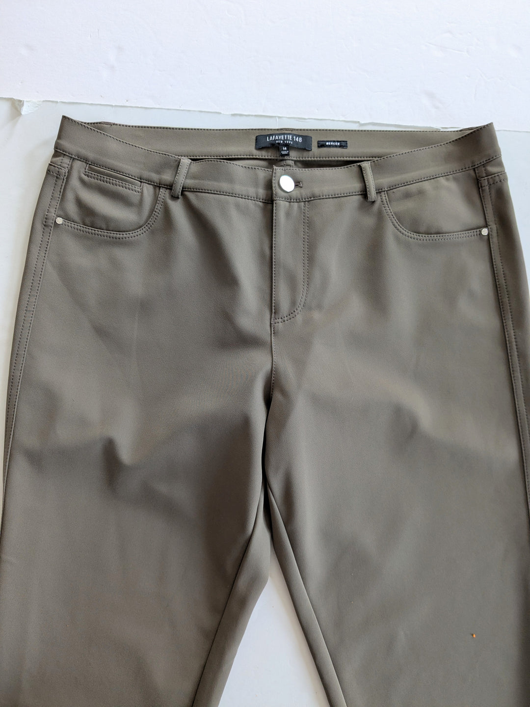 Lafayette 148 Olive Mercer Pants Size 14