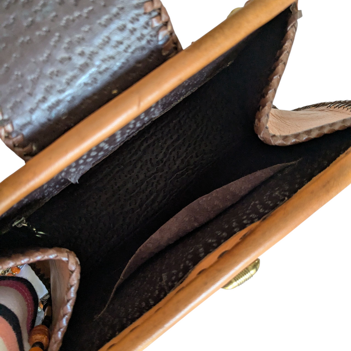 Tooled Leather Shoulder Bag