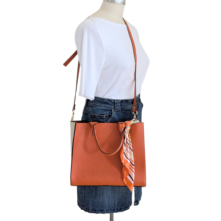 Avenue 67 Milano Orange Leather Tote