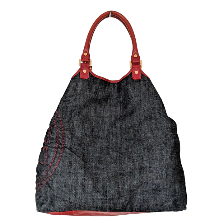 Tory Burch Denim and Leather Tote