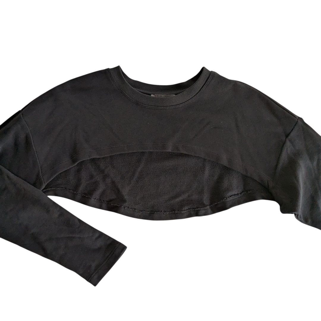 Anthropologie Flouncy Lace Fleece Top Size XS