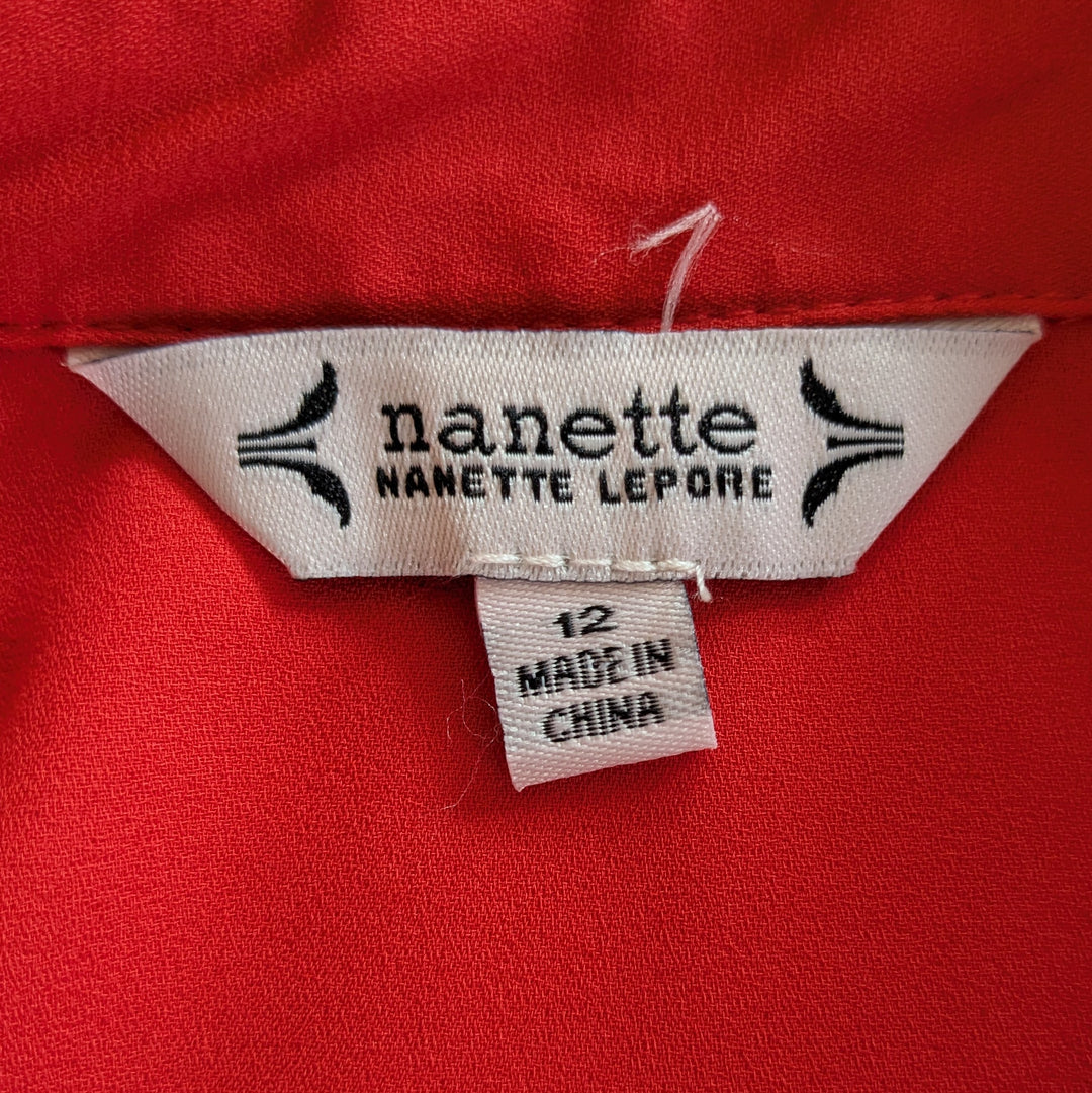 Nanette Lepore Sleeveless Pleated Dress Size 12