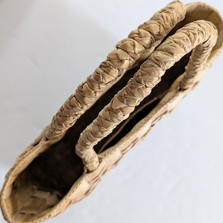 Woven Straw Satchel
