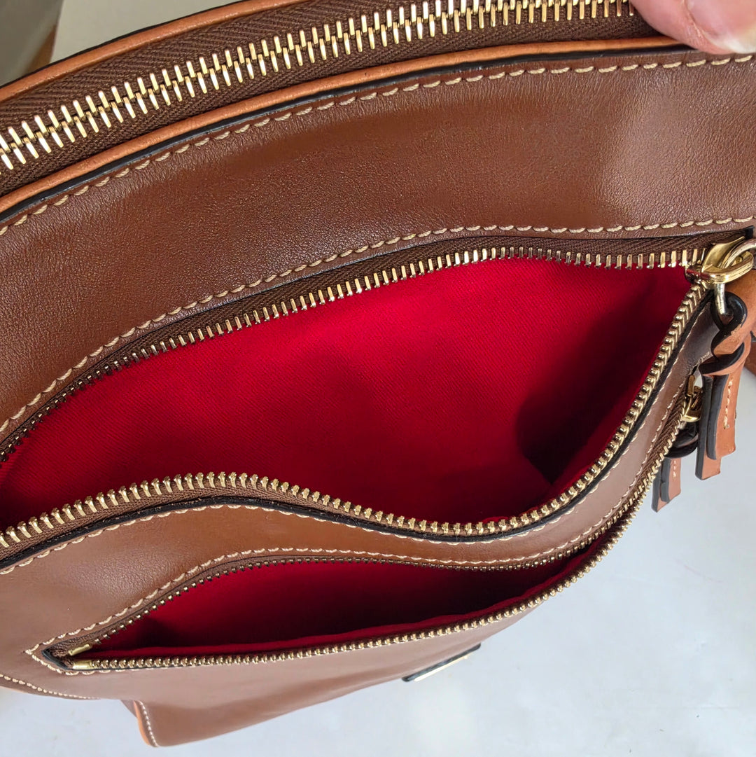 Dooney & Bourke Brown Leather Crossbody