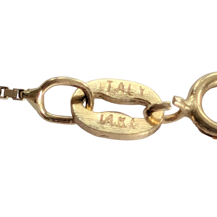 14K Italian Gold Flower Necklace