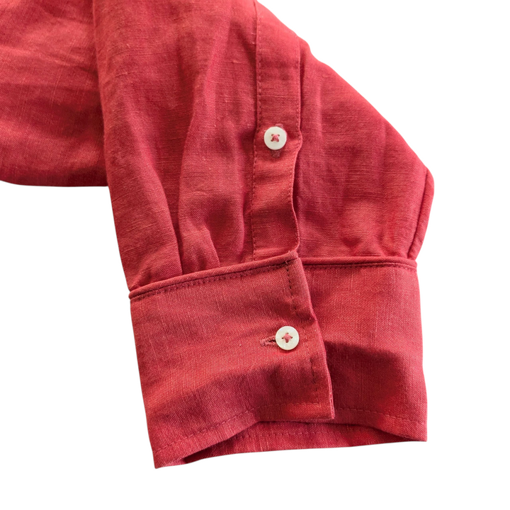 Anthropologie Maeve Linen Blend Button Down Shirt Size Large