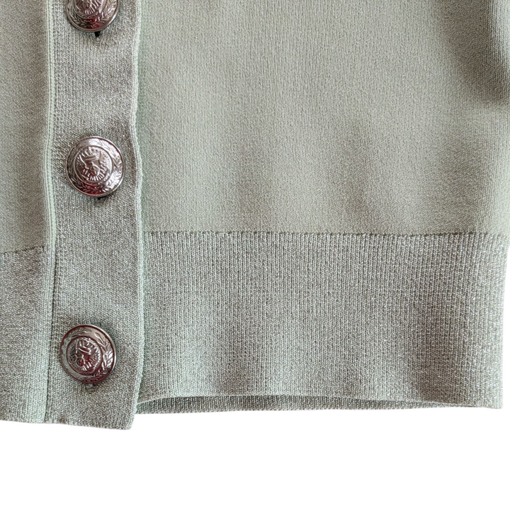 L'Agence  Taya Cropped Cardigan Mint Green