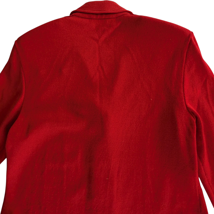 St John Red Knit Blazer Size 14