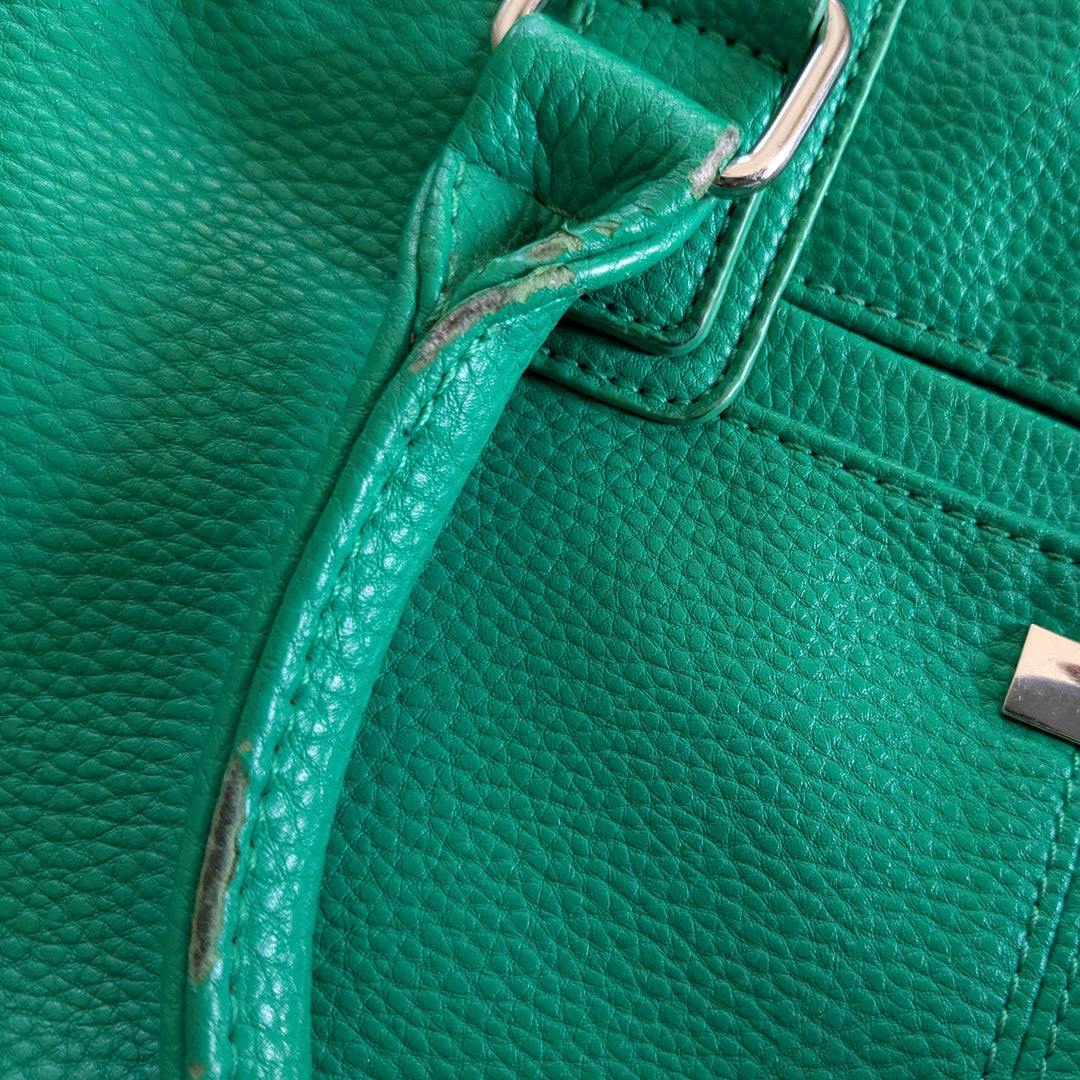 Jewel Green Leather Convertible Satchel