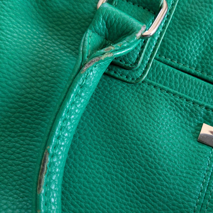 Jewel Green Leather Convertible Satchel