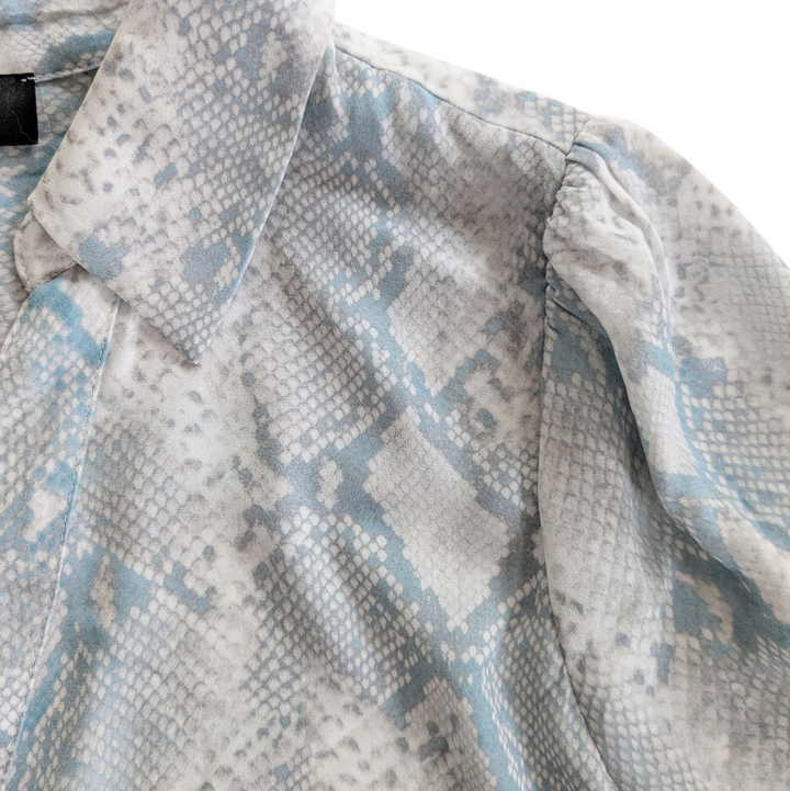 T Tahari Snakeskin Print Blouse Size Small
