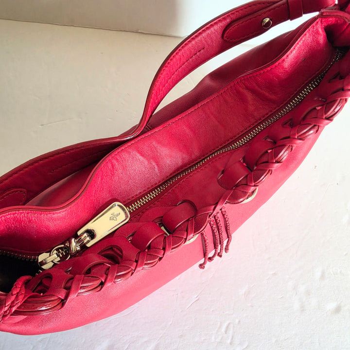 Cole Haan Red Leather Hobo Bag