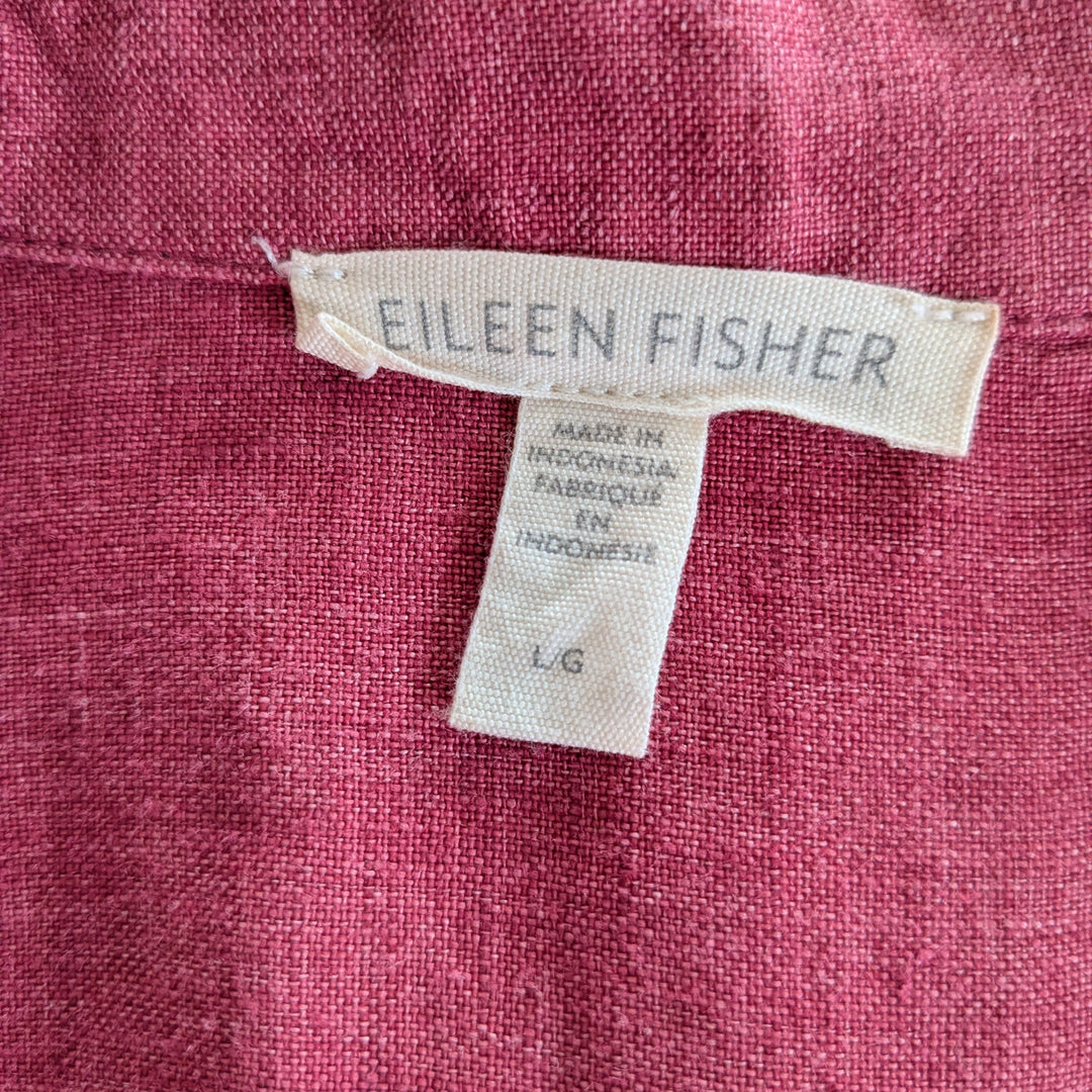 Eileen Fisher Linen Shirt Dress Size Large