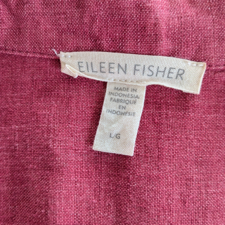Eileen Fisher Linen Shirt Dress Size Large