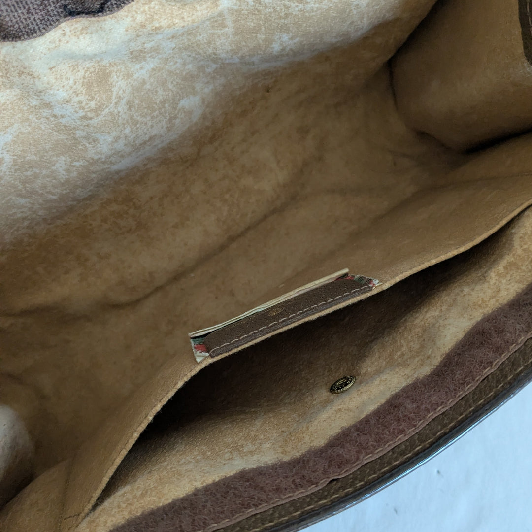 Gucci GG Supreme Sherry Line Vintage Clutch
