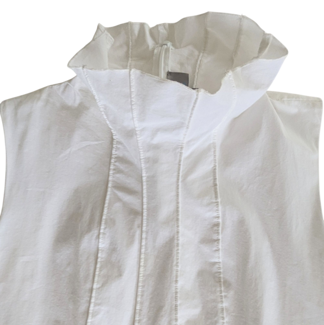 M2057 Maria Pinto White Blouse Size Medium