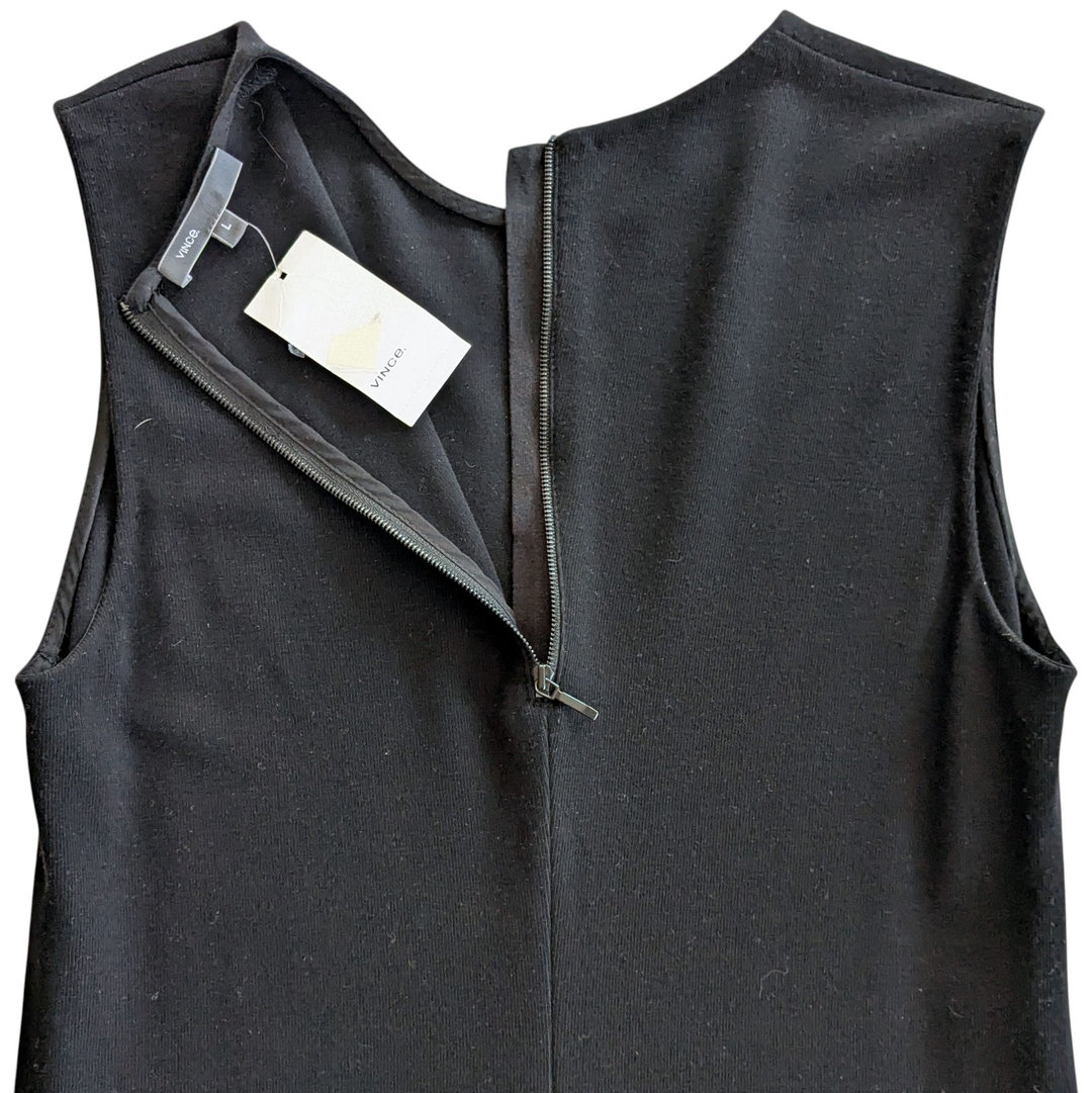 Vince Black Knit Sheath Dress Size Large