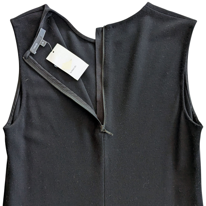 Vince Black Knit Sheath Dress Size Large