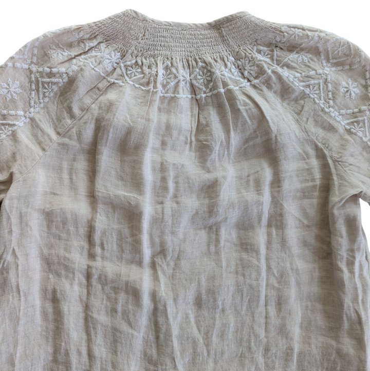 Joie Linen Peasant Top Size Small