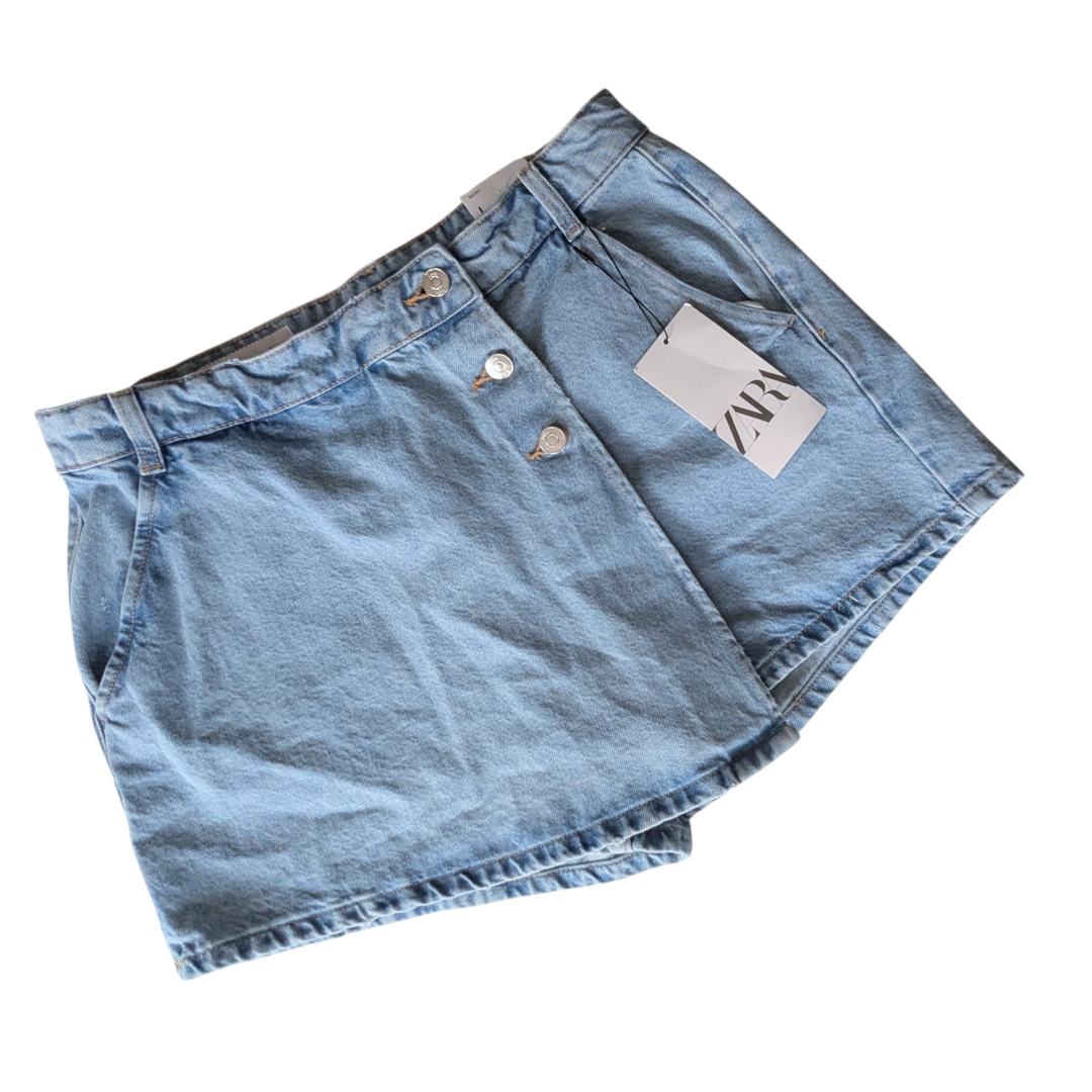 Zara Denim Skort Size Large NWT