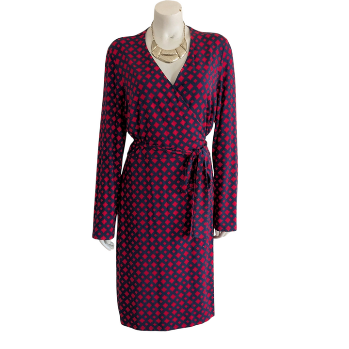 Hobbs Delilah Long Sleeve Wrap Dress Size 14