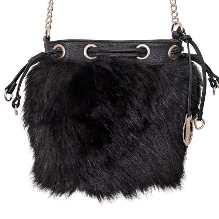 Carlos Santana Faux Fur Bucket Bag