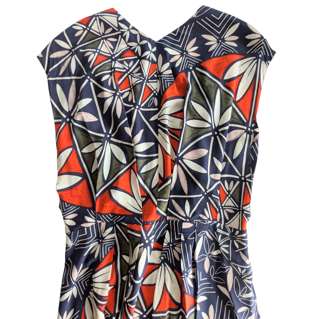 Tory Burch Acoma Pottery Midi Dress Size 12