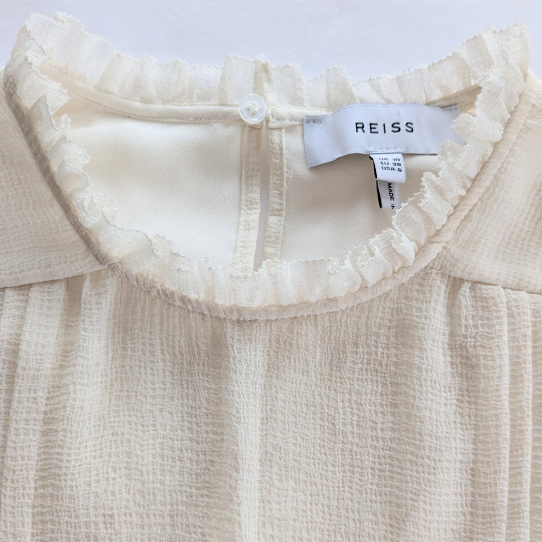 Reiss Esme Shift Dress in Cream Size 6