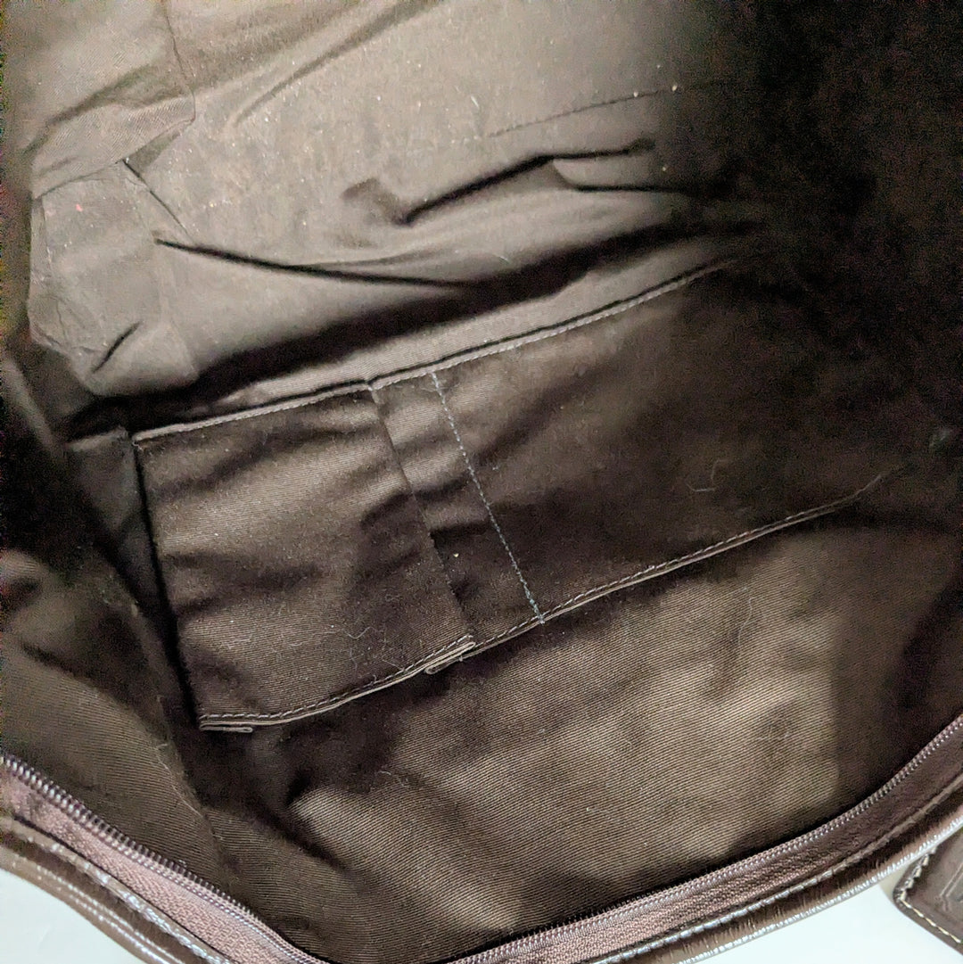 Coach Leah Signature Logo Canvas Tote