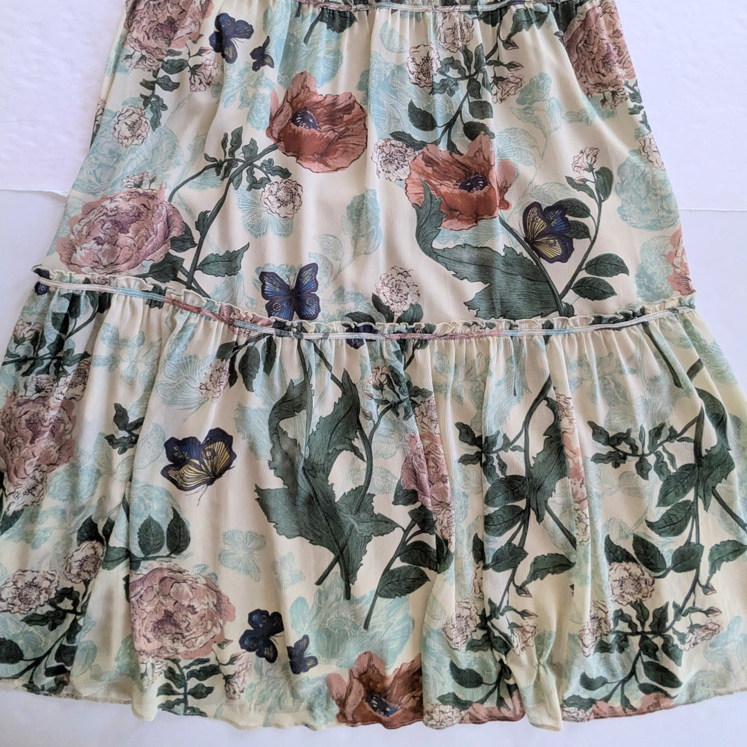 Anthropologie Maeve Maravilla Floral Tiered Maxi Dress Size 10