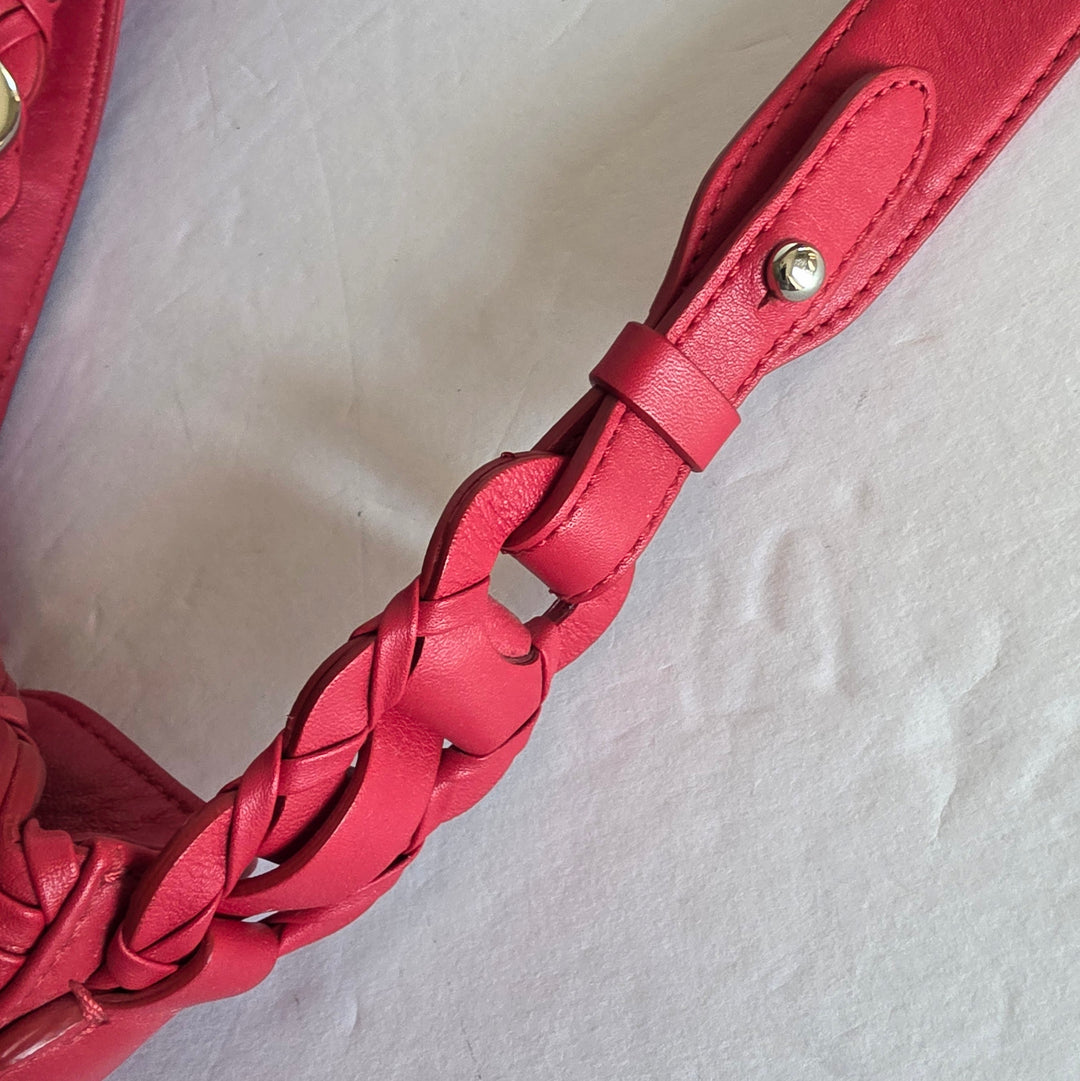 Cole Haan Red Leather Hobo Bag