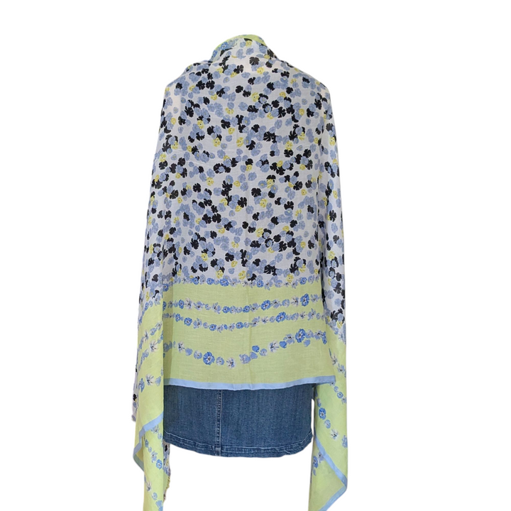 Yellow and Navy Scarf/Wrap