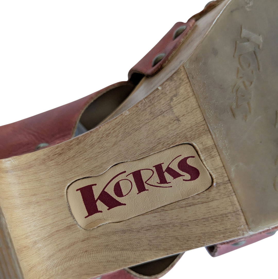 Korks Berengo Leather Heeled Sandals Size 10