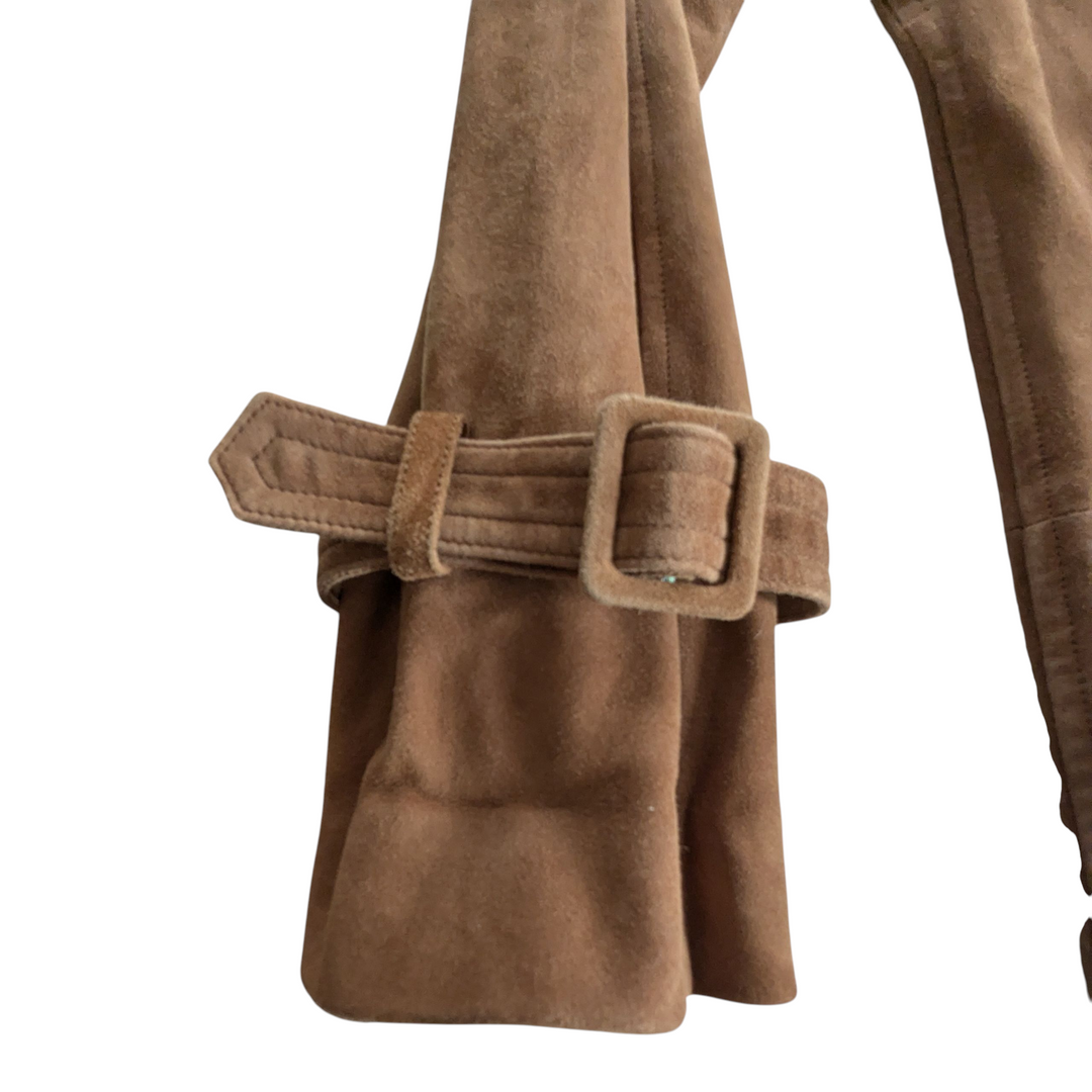 Yves Saint Laurent Suede Trench Coat Size Small