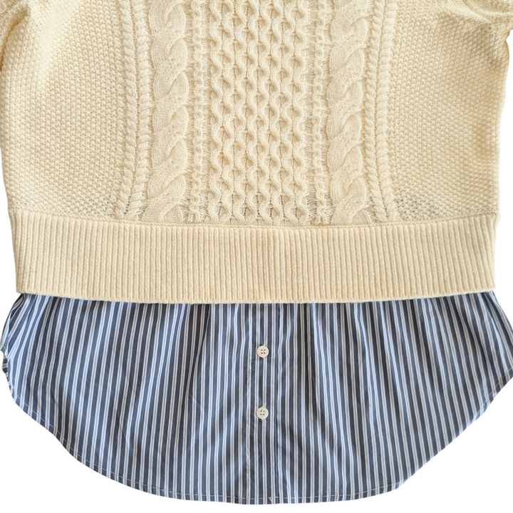Veronica Beard Fritz Mixed Media Sweater Size Large
